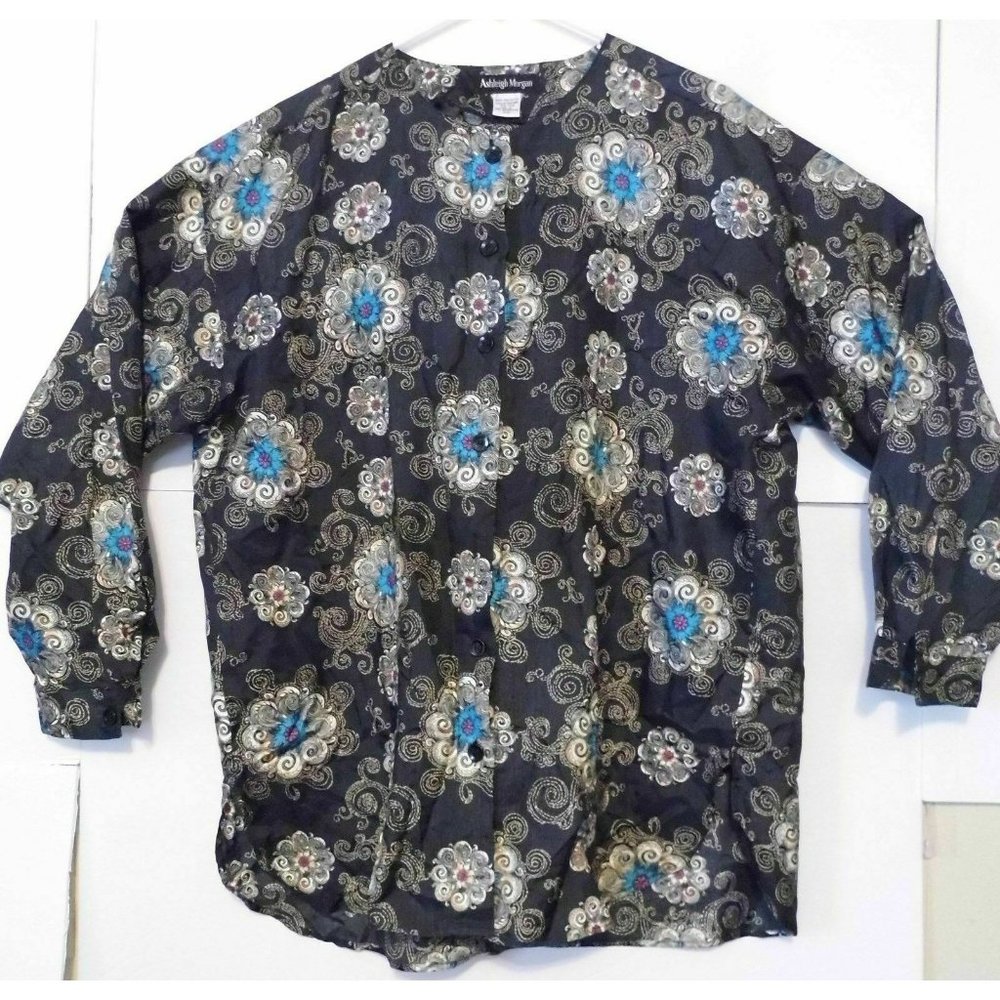 Ashleigh Morgan Women's Long Sleeve Shirt Floral L